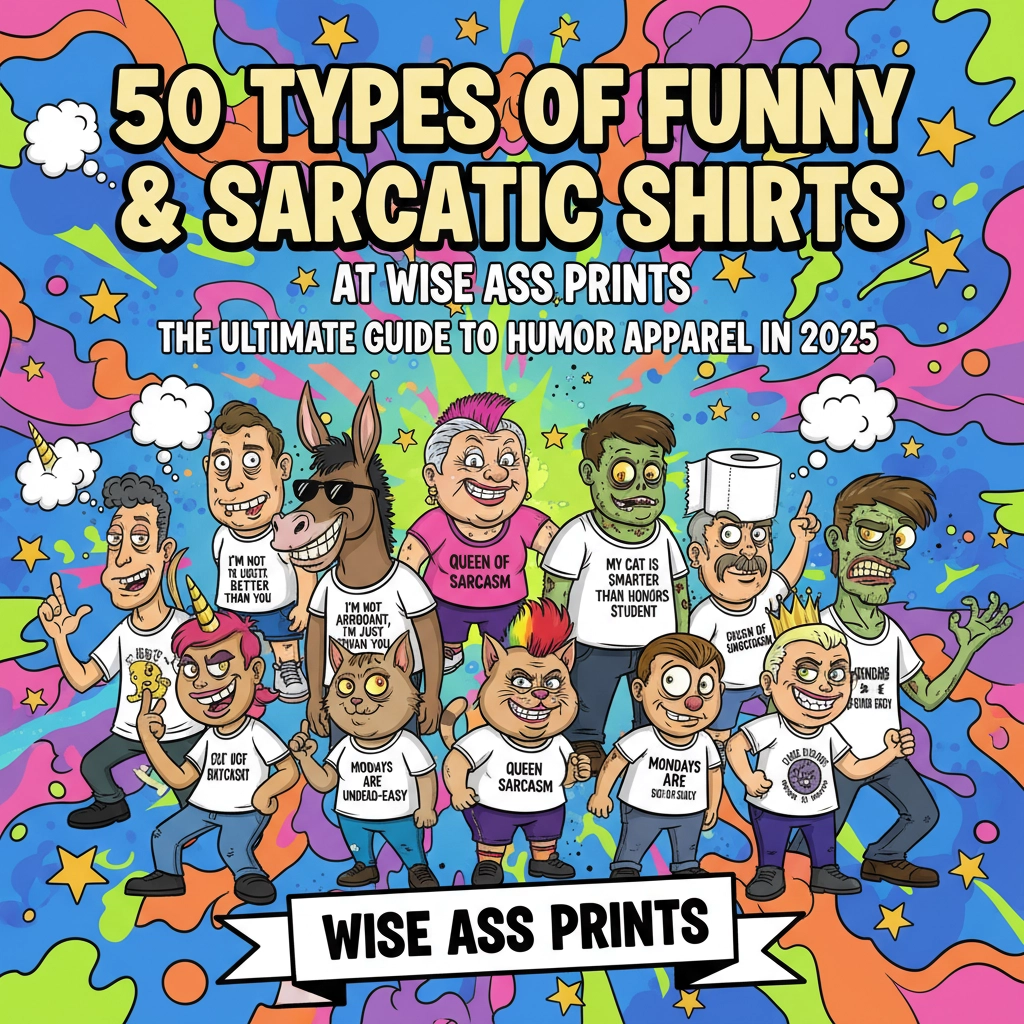 50 Types of Funny & Sarcastic Shirts at Wise Ass Prints: The Ultimate Guide to Humor Apparel in 2025