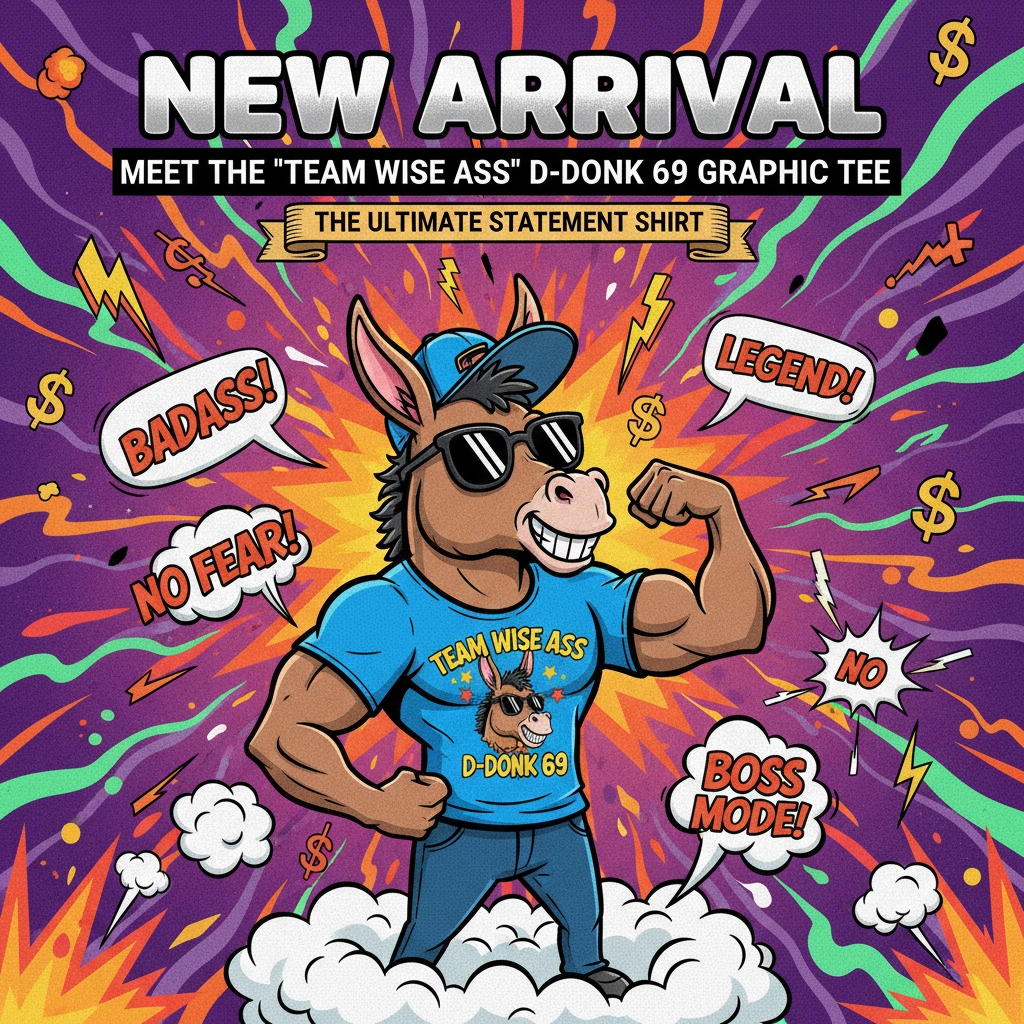 New Arrival: Meet the 'Team Wise Ass' D-Donk 69 Graphic Tee – The Ultimate Statement Shirt