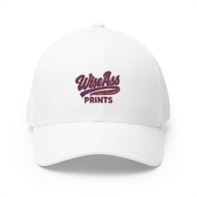 Embroidered wise ass prints structured cap closed back baseball hat (1)