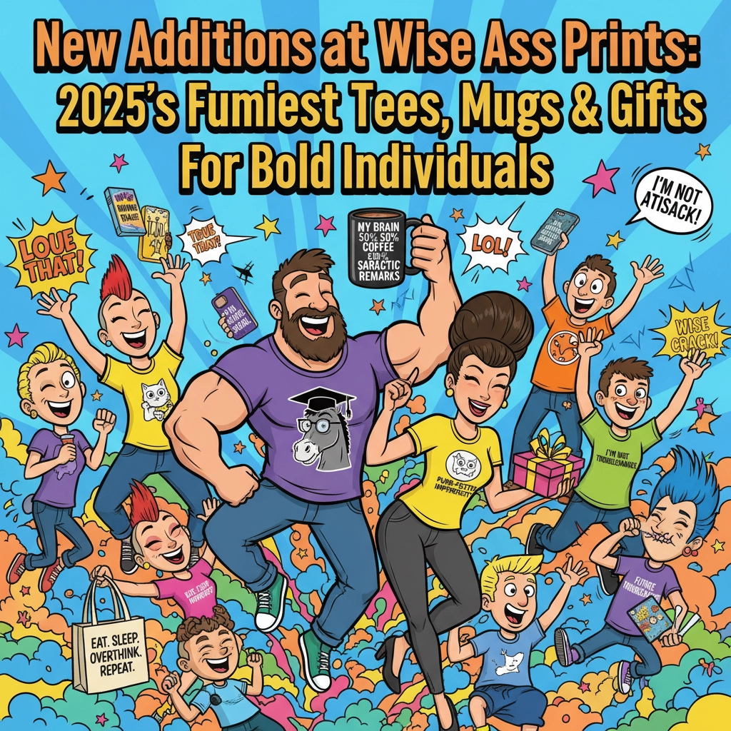 New Additions at Wise Ass Prints: 2025's Funniest Tees, Mugs & Gifts For Bold Individuals