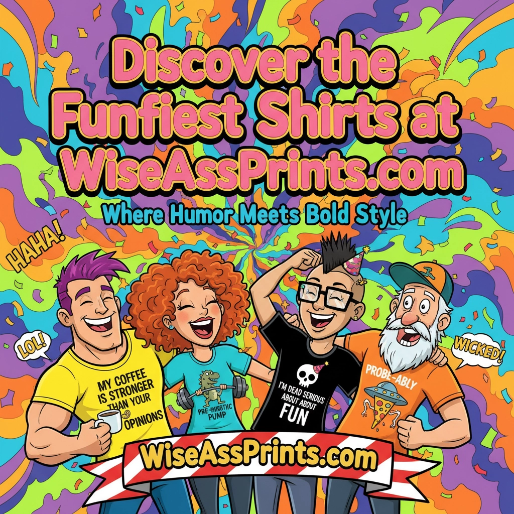 Discover the Funniest Shirts at WiseAssPrints.com: Where Humor Meets Bold Style