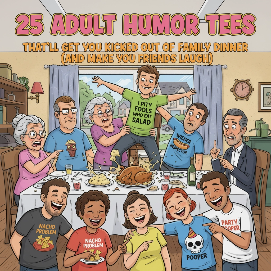 25 Adult Humor Tees That'll Get You Kicked Out of Family Dinner (And Make Your Friends Laugh)