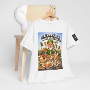 11004507056538518073_2048.jpeg St. Patrick Was Italian T-Shirt — Funny Irish-Italian St. Patrick's Day Tee