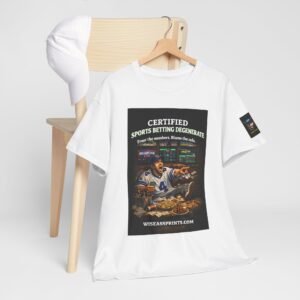 17464691019375821023_2048.jpeg Certified Sports Betting Degenerate T‑Shirt — Funny Sports Fan Tee