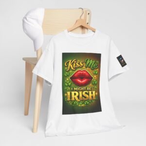 517357570070201145_2048.jpeg Kiss Me I Might Be Irish T‑Shirt – St. Patrick’s Day Shamrock Tee
