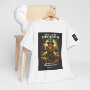 7553405423274246529_2048.jpeg Lucky Leprechaun T-Shirt — "The Lucky Leprechaun: Luck runs out. Chaos doesn't." St. Patrick’s Day Tee