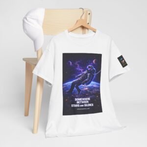 2875792909563009731_2048.jpeg Astronaut Graphic Tee — "Somewhere Between Stars and Silence" Space T-Shirt