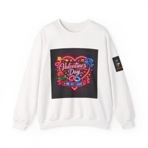 7756515890606316691_2048.jpeg Valentine's Day Neon Heart Crewneck Sweatshirt – "Be My Love"